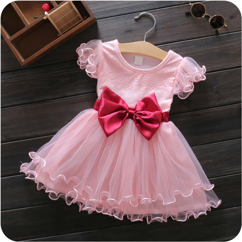 

Summer Baby Girl Dresses Princess Kids Clothes Girls Tulle Chiffon Dress Summer Dress for Toddler Girls Bow Fashion High Quality