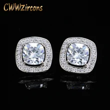 CWWZircons идеальный крой 1,6 ct Ювелирные изделия с фианитами модный кубический цирконий серьги для женщин Лучшая серьга с рождественской тематикой подарок CZ365