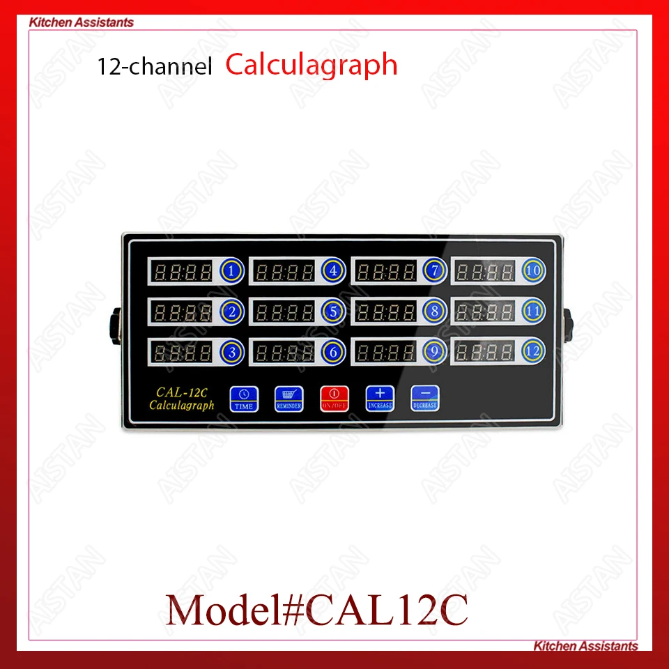 CAL8B/CAL12C portable calculagraph 8/12 channel multi-function digital timer LCD display shaking reminder
