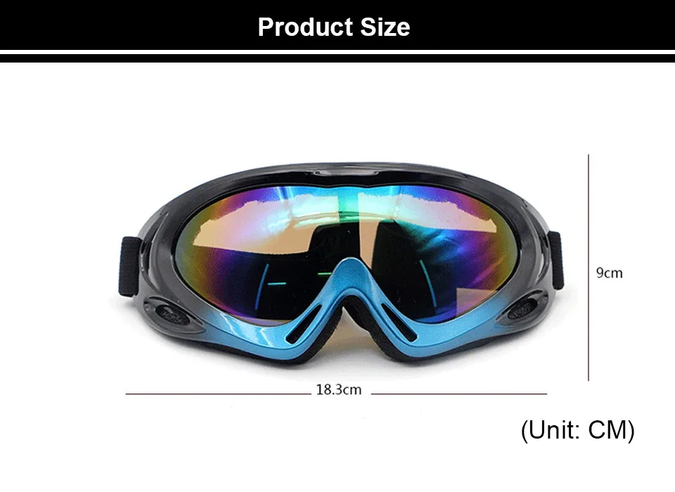ski ridding goggles sports snowmobile windproof Dustproof men women Motorcycle multi outdoor Equipped  off-road skiing goggles (2)