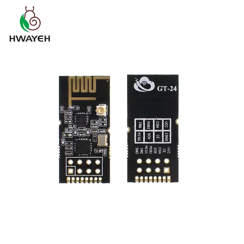 Беспроводные модули HWAYEH GT 24 2 4G SMD NRF24L01 1100 метра + PA LNA метра|Интегральные схемы| |