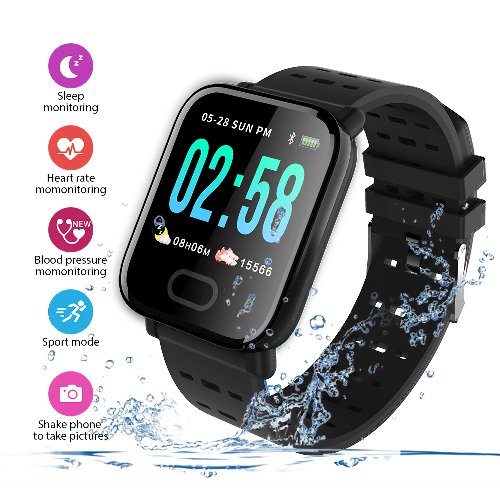 

A6 Smart Band Smart Watch Heart Rate Pulsometer Fitness Tracker Remote Control Smart Bracelet Waterproof Wristband Watch