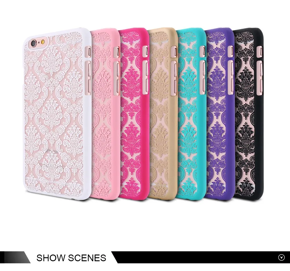 New Kisscase 3D дворец цветочный узор чехол для iPhone 5S 5 SE iPhone SE X 8 7 6 S 6 Plus роскошный жесткий Пластик задняя крышка телефона сумка Капа чехол для iPhone 5S 5 SE чехол для iPhone 6S 6 Plus 7 8 Plus