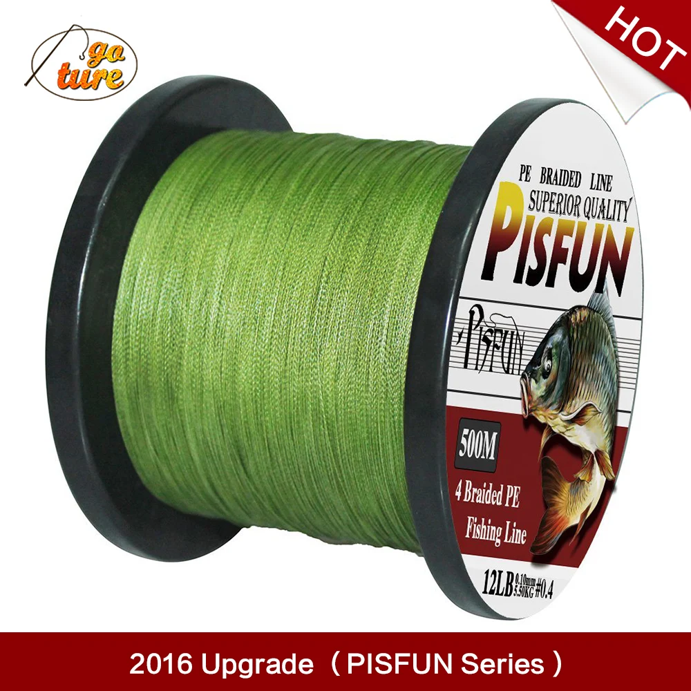 2016 New 500M/547Yds GOTURE Brand Pisfun Series SuperPower Japan Multifilament PE Braided Fishing Line 8 10 20 30 40 60LB