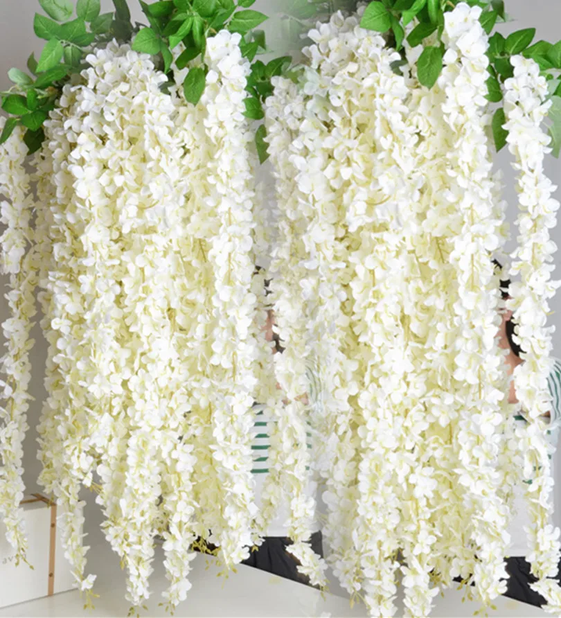Buy 1.6M Artificial Wisteria Flower Rattan Flower