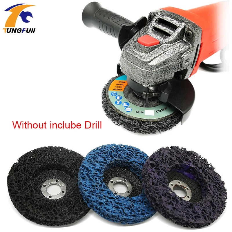 New 4.5" Poly Strip Disc Wheel Car Paint Rust Removal Clean Angle Grinder Grinding Abrasive Wheels 2pcs