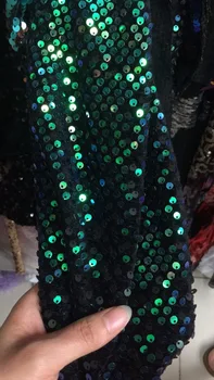 

Multicolor Sequin velvet Lace Fabric 2018 African Tulle Lace fabric With Sequins High Quality Green 3D Sequin Fabric For Dresses