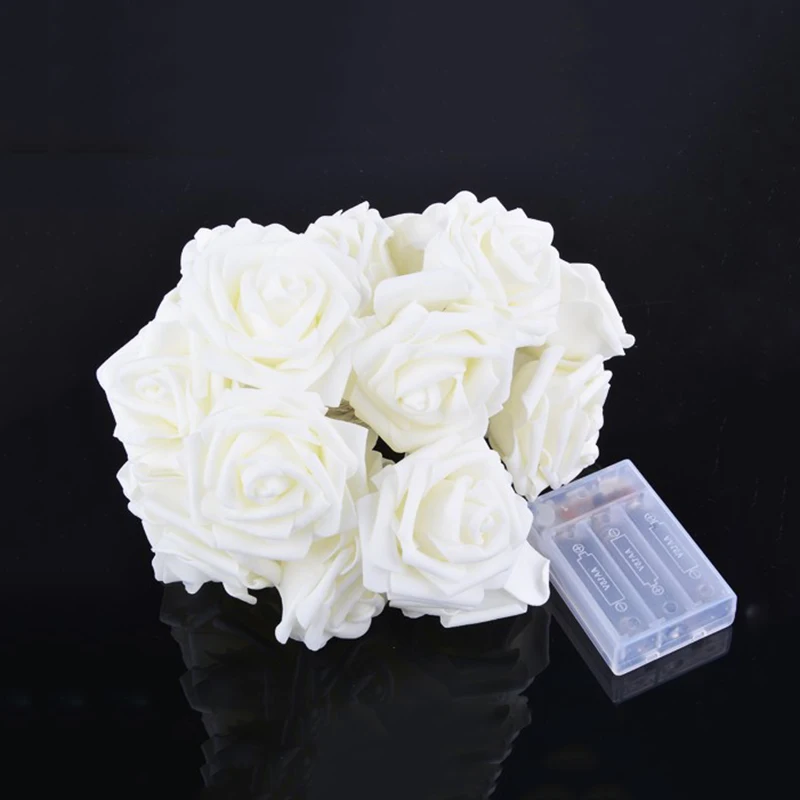 HOT SALE 2M/3M/4M/5M/10M Battery operated LED Rose Flower Christmas holiday String Lights for Valentine Wedding Decoration HOT SALE 2M/3M/4M/5M/10M Battery operated LED Rose Flower Christmas holiday String Lights for Valentine Wedding Decoration