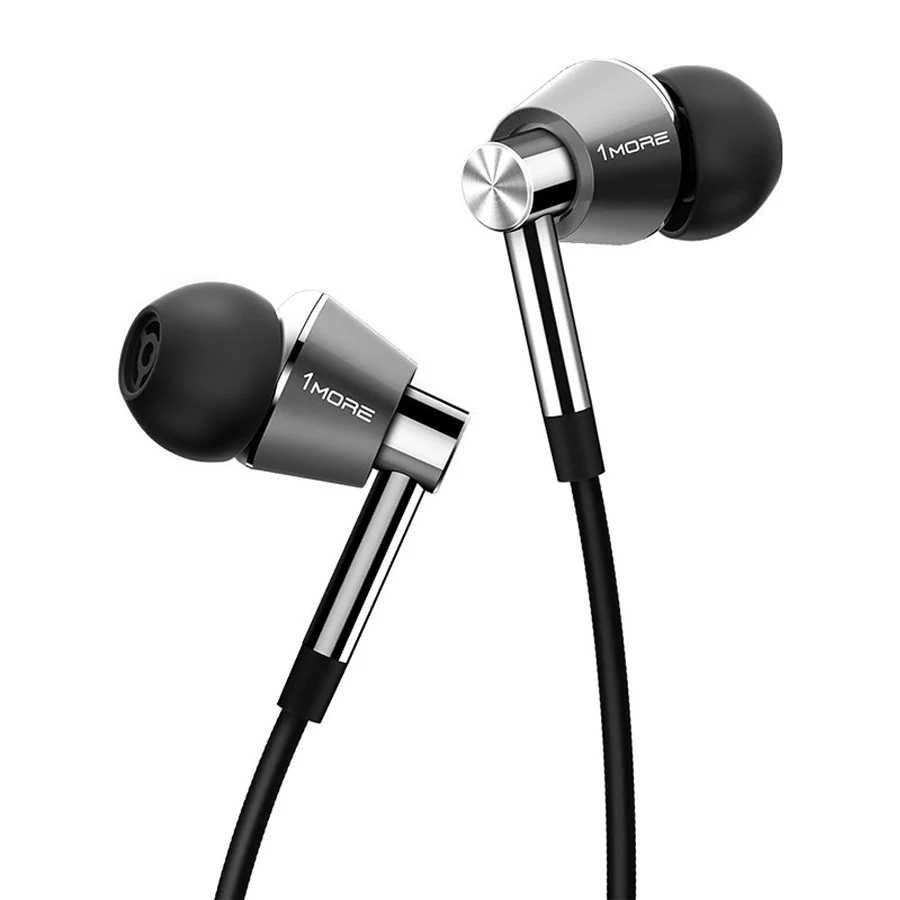 

1 MORE E1001 Triple Driver Titanium In-Ear Earphones Earbuds Compatible In-line For iOS Android Xiaomi Phone Microphone Remote