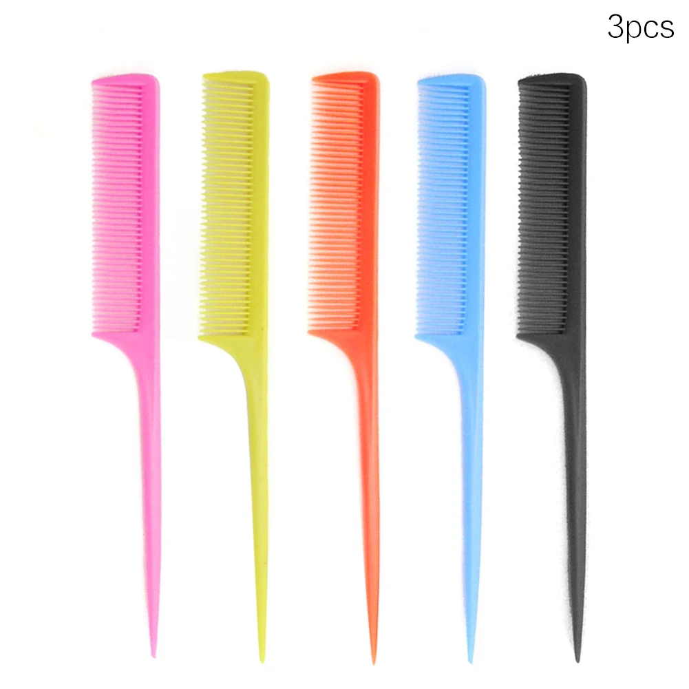 Drop Shipping 5/4/3/2 Pcs Plastic Thin Hair Trimmers Combs Tail For  Hairdresser Makeup Tools For Women Hair Brush Random Color - Combs -  AliExpress