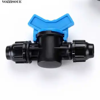 

3PCS High Quality 8/12 mm Hose Barb Punch free Two Way Plastic Shut-off Ball Valve Aquarium Garden Micro Irrigation Connector