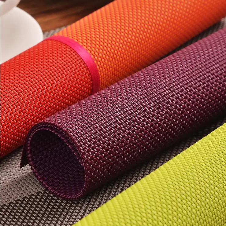  Fyjafon 4/6pieces Set Kitchen Table Mats Europe Restaurant PVC Place Mat Heat Protection Hotel Plac