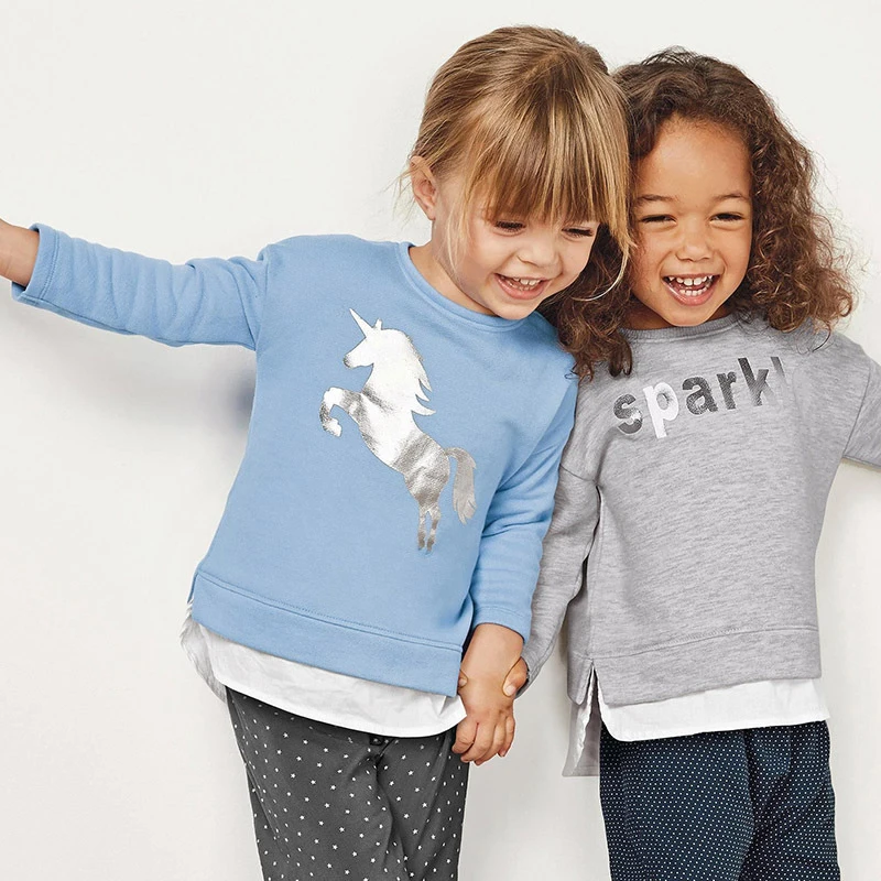 

Girls Spring & Autumn Sweatshirts For Children Animal Printed T-shirt Long Sleeve Casual Tops For Kids Costume Crianca Roupas
