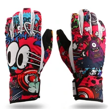 Лыжные Утепленные зимние перчатки для сноуборда водонепроницаемые теплые Нескользящие мотоциклетные перчатки для верховой езды