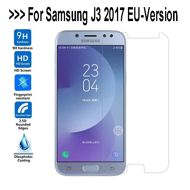 2.5D Tempered Glass For Samsung Galaxy J3 2017 Pro Screen Protector Film J330 9H Protective | Мобильные телефоны и