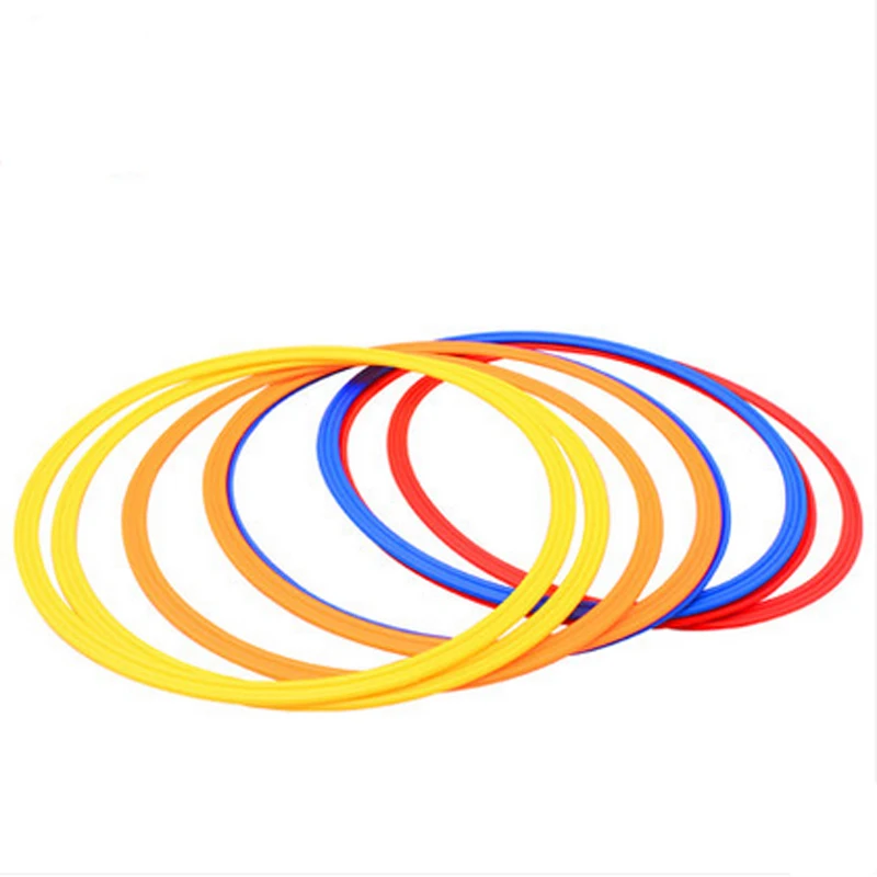 6Pcs/ Set 40cm Soccer Speed Agility Rings ABS Material Sensitive Football Training Equipment Pace Lap Football Ball Training