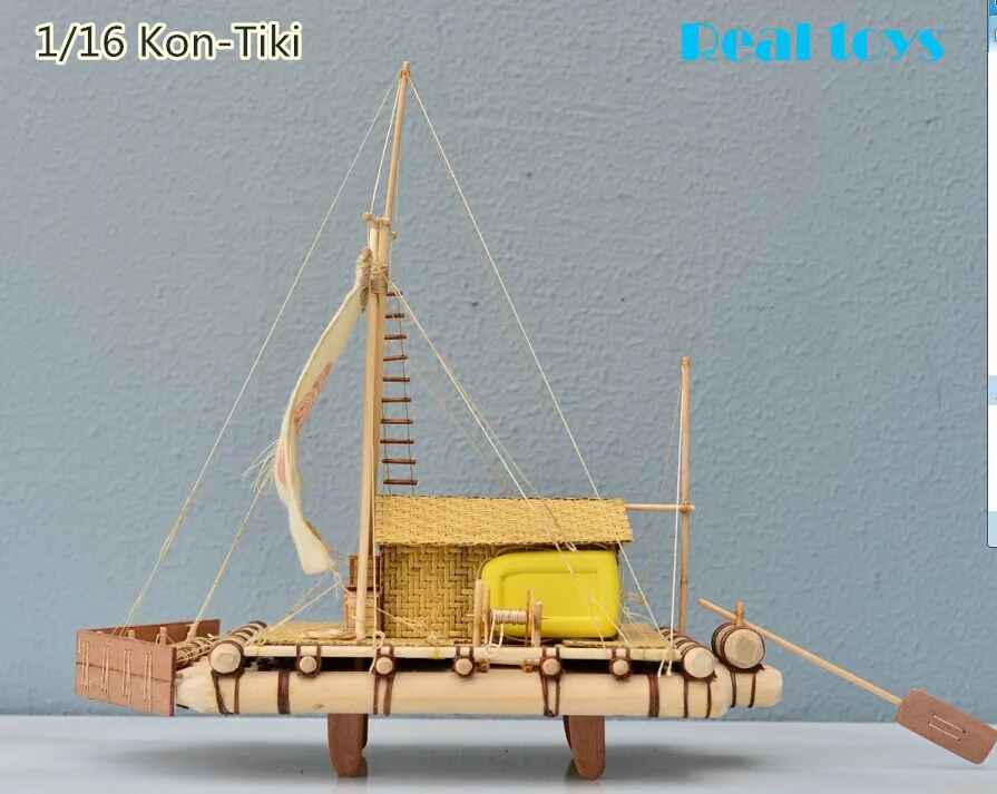 RealTS классический деревянный парусник в сборе Набор 1/16 KON tiki Helios плот деревянная лодка комплект