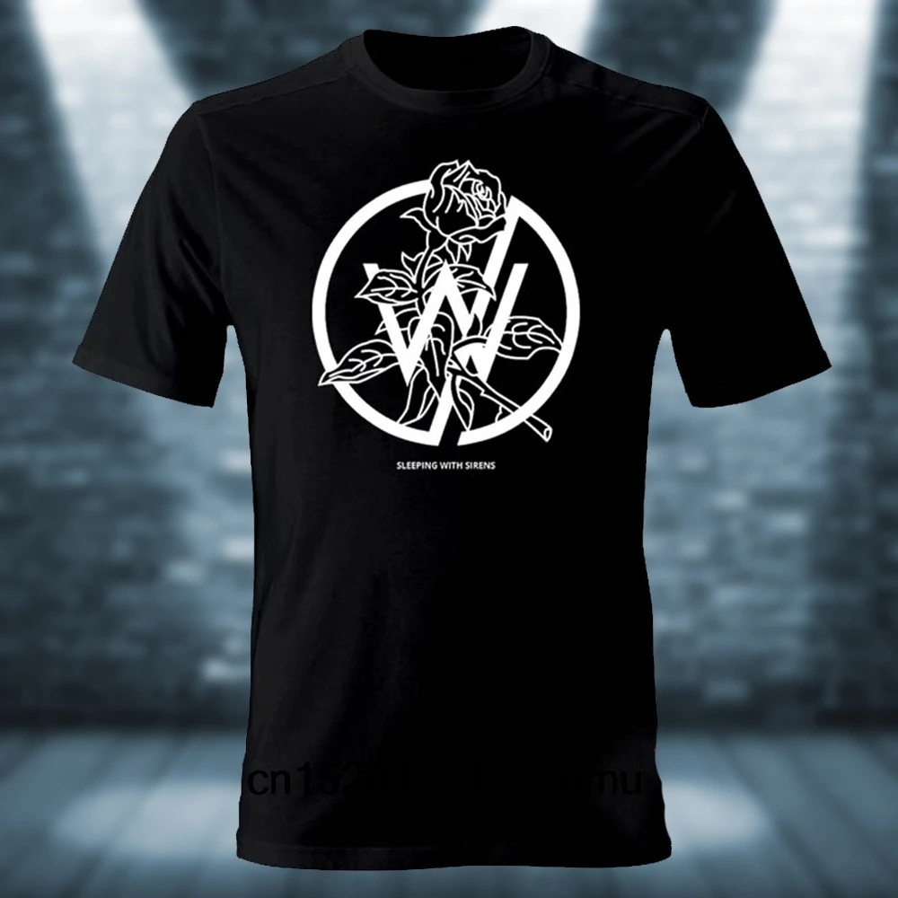 

Sleeping With Sirens T Shirt Man Short Sleeve Trendy Graphic Tee Shirt Top Black