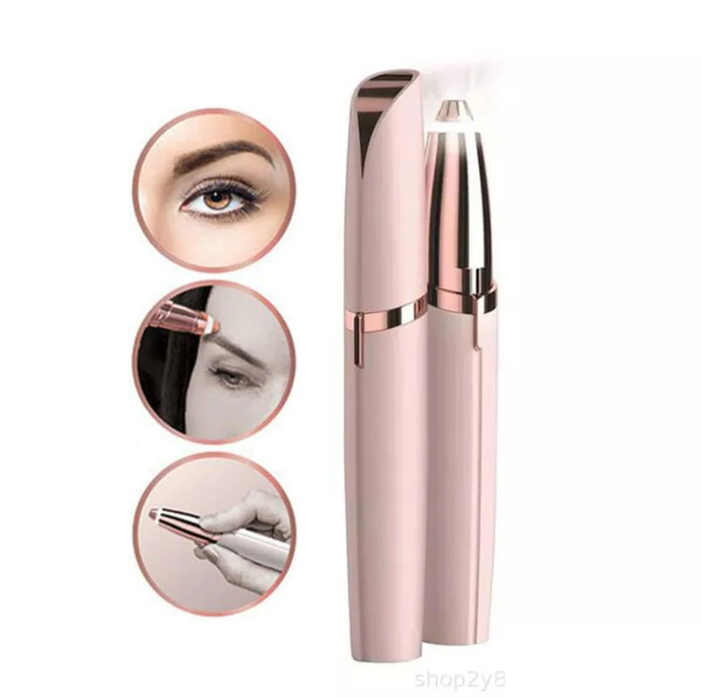 

Mini Lipstick Eyebrow Electric Shaver Trimmer Brows Pen Hair Remover Painless Eye brow Razor Epilator Color Box Package