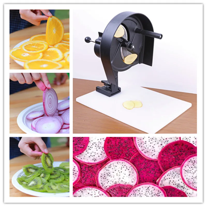 VEVOR Fruit Vegetable Slicer Cutter 0.2-10mm Adjustable Slicer Machine Potato Desktop