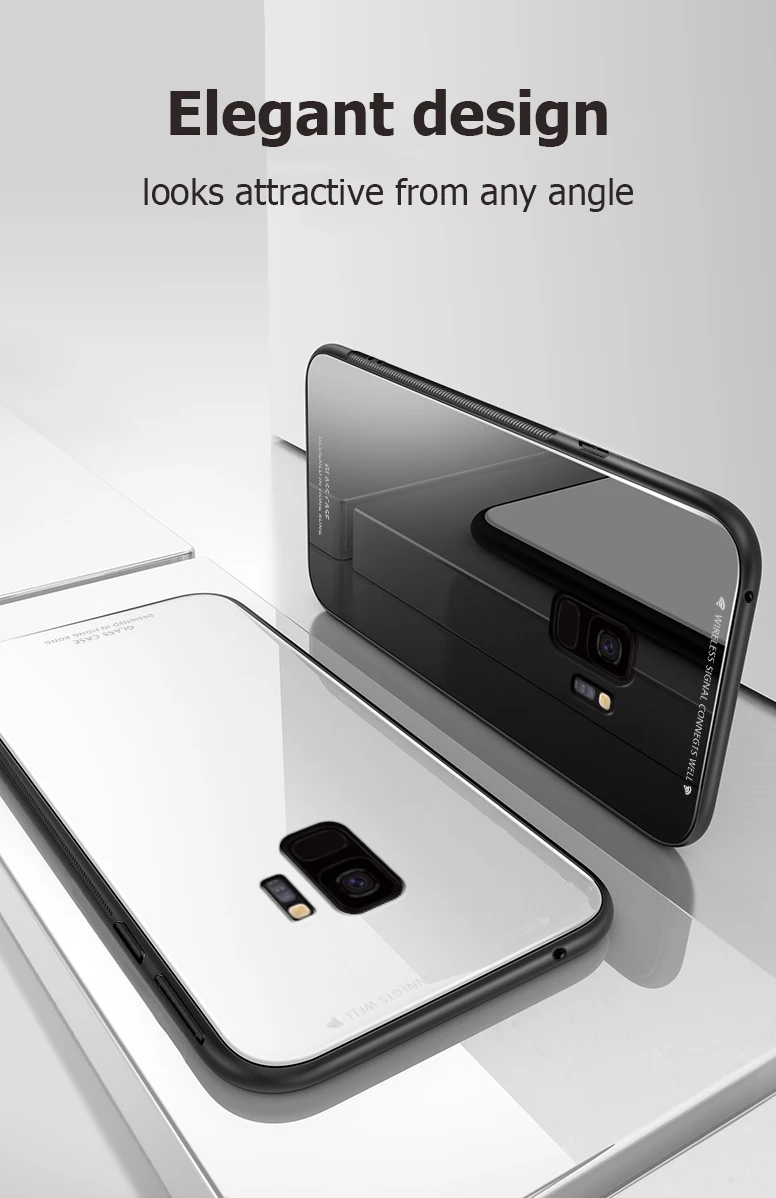 Для samsung Galaxy A8 чехол Роскошный Глянцевый закаленное стекло силиконовая рамка жесткий чехол для samsung Galaxy A8 Plus A6 A8