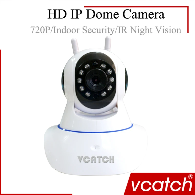 

Vcatch 1/4" Color HD 720P Double Antenna Wireless IP Camera Onvif H.264 Camera P2P TF Card Android CCTV Home Baby Monitor