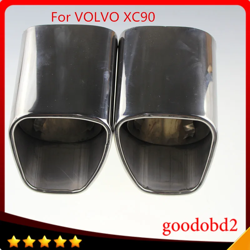Silenciador de Escape em Aço Tubo de Escape do Carro Pipes da Cauda do Carro Ponta Inoxidável Silenciador Cauda Pipes Fit For Volvo Xc90 Xc60 Auto Acessórios 11 Automóveis e motos