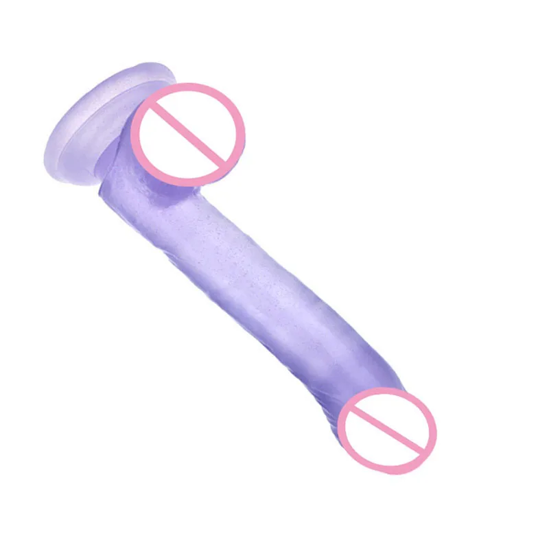 Crystal Dildo Realistic Large Dick Soft Dildo Suction Cup Artificial Penis Dildos For Men Gay Adult Sex Toys Thick Dildo