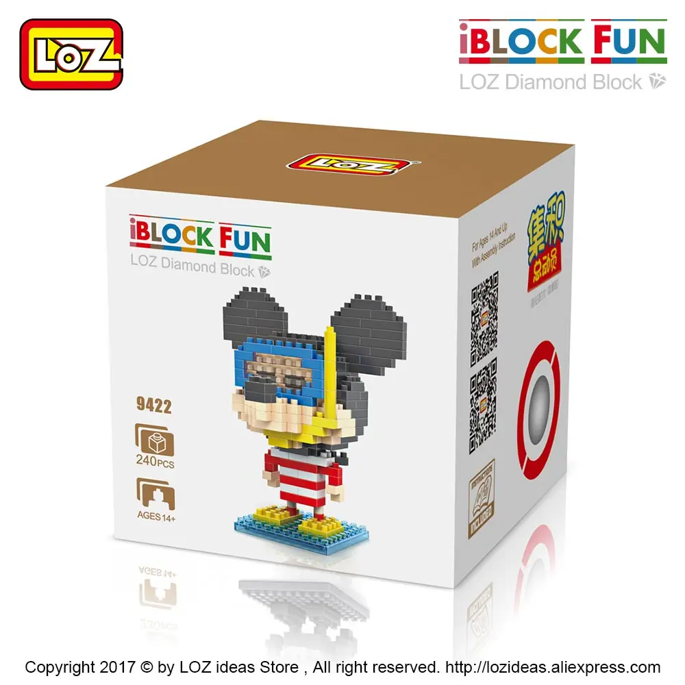 LOZ блоки пикселей мультфильм мышь животные микро строительные блоки пластиковые сборные игрушки для детей развивающие Алмазные Кирпичи DIY
