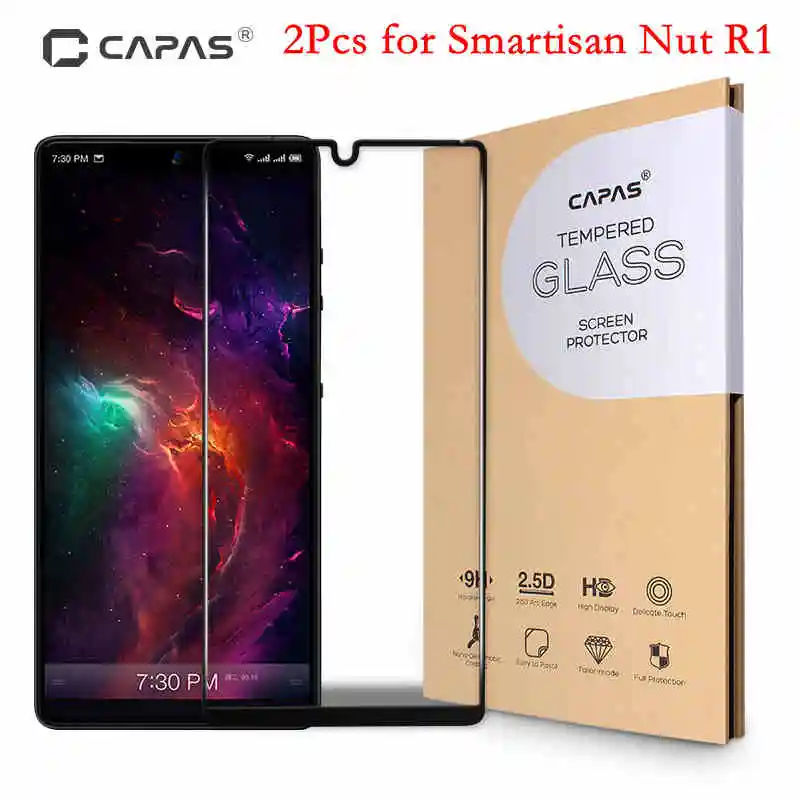 

2Pcs For Smartisan Nut R1 Tempered Glass Screen Protector CAPAS For Nut R1 Full Coverage Protective Film LCD Guard 9H Shockproof