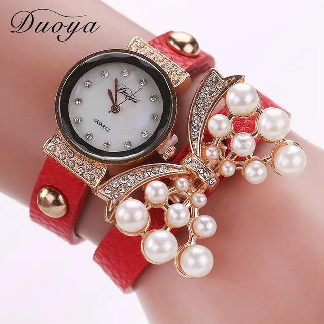 Duoya Hot Sale luxury watch women bracelet watch fashion crystal pearl heart pen Duoya Hot Sale luxury watch women bracelet watch fashion crystal pearl heart pen