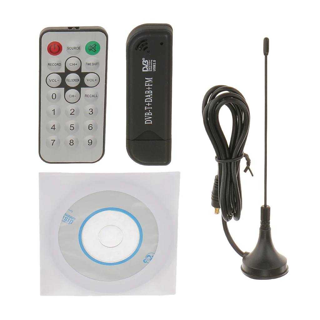 

USB DVB-T & RTL-SDR Realtek RTL2832U & FC0012 DVB-T Tuner Receiver MCX Input