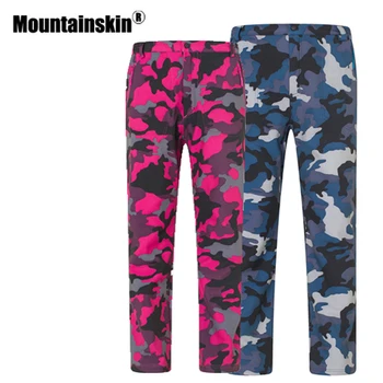 

Mountainskin Men's Women's Winter Outdoor Sport Camping Hiking Water Repellent Thermal Thick Pants Brand Men Clothing VA325