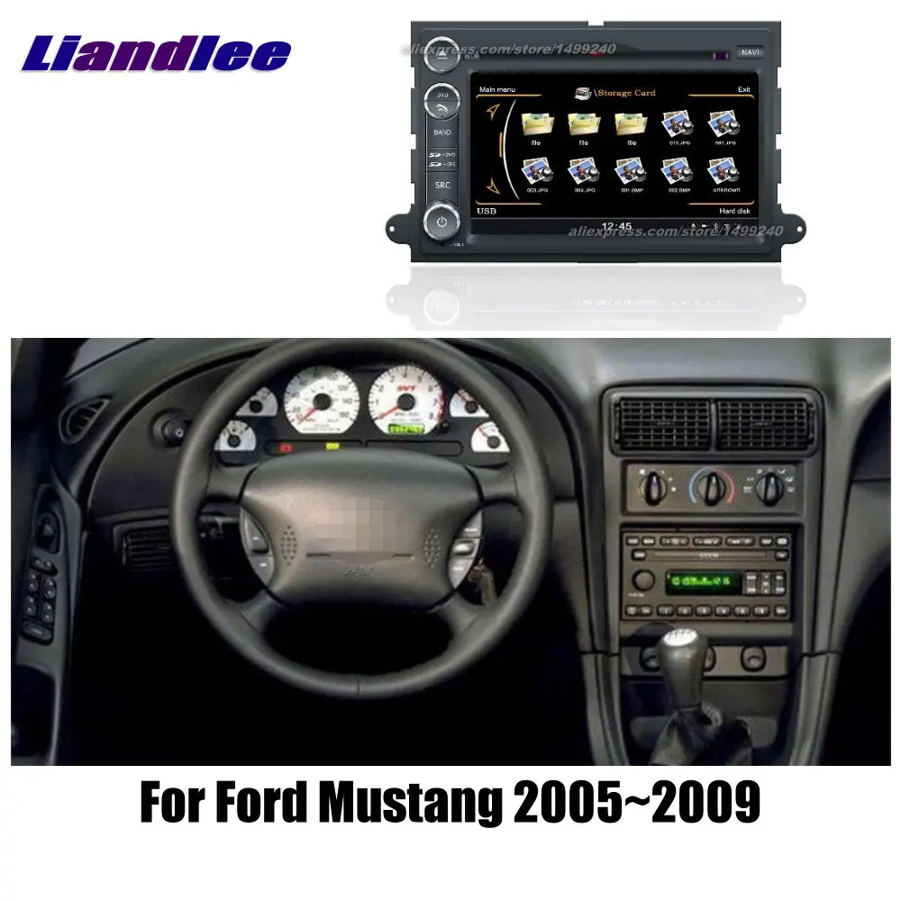 Liandlee 2 din Автомобильный Android для Ford Mustang 2005~ 2009 радио gps карты карта навигационный плеер HD экран BT wifi медиа система