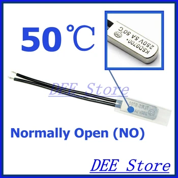 

10Pcs/lot 50C Degree Celsius / 122F NO Normal Open Thermal Protector Sensor Thermostat temperature control fuse switch 250V 5A