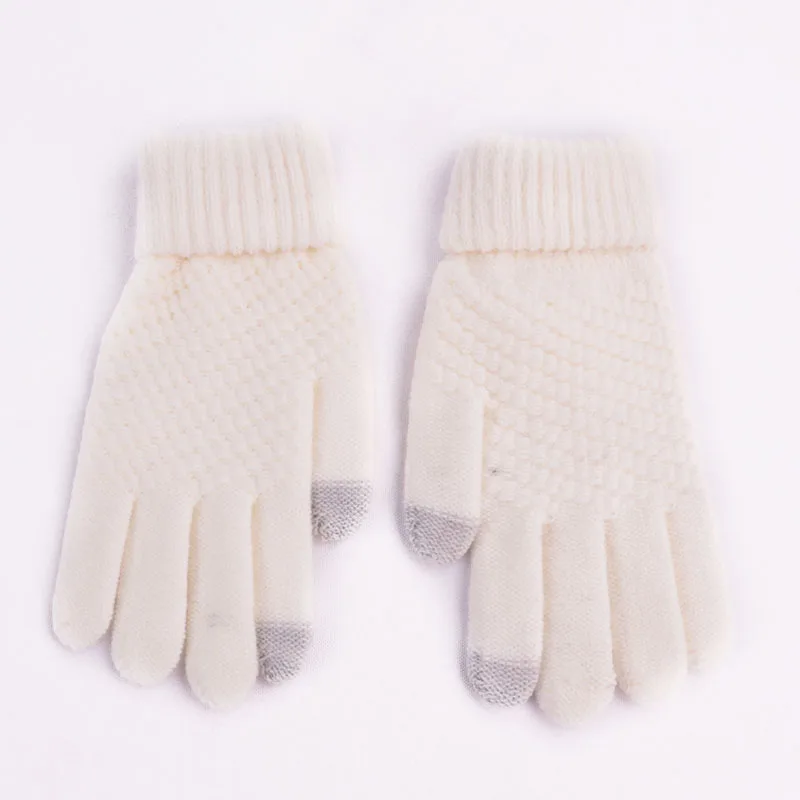 Волшебные сенсорные перчатки для женщин, перчатки для девушек, женские тянущиеся вязаные перчатки, варежки, зимние теплые аксессуары из шерсти Guantes