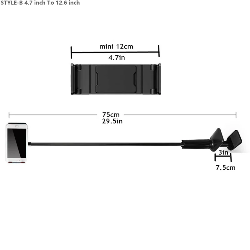 Держатель для телефона для iPhone x xs max, подставка для мобильного телефона, кровать/стол для iPad Pro 11, держатель для планшета, поддерживающий зажим, кронштейн 4,7-15 дюймов
