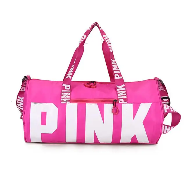 New 5 Color Love Pink Sport Gym Bag Women Fitness Waterproof Backpack