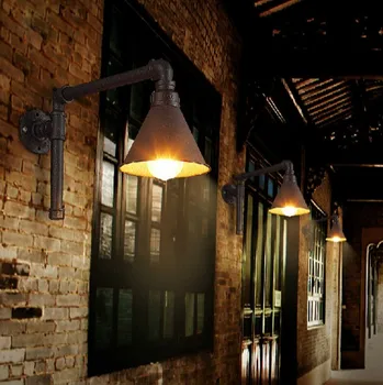 

Loft Style Industrial Vintage Wall Lights For Home Antique Metal Water Pipe Lamp Bedside Edison Wall Sconce Lampara Pared
