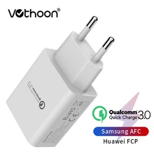 Votohoon 18 Вт QC 3,0 USB быстрое зарядное устройство для телефона дорожный настенный адаптер 18 Вт QC3.0 FCP универсальный для Xiaomi iPhone samsung huawei EU Plug