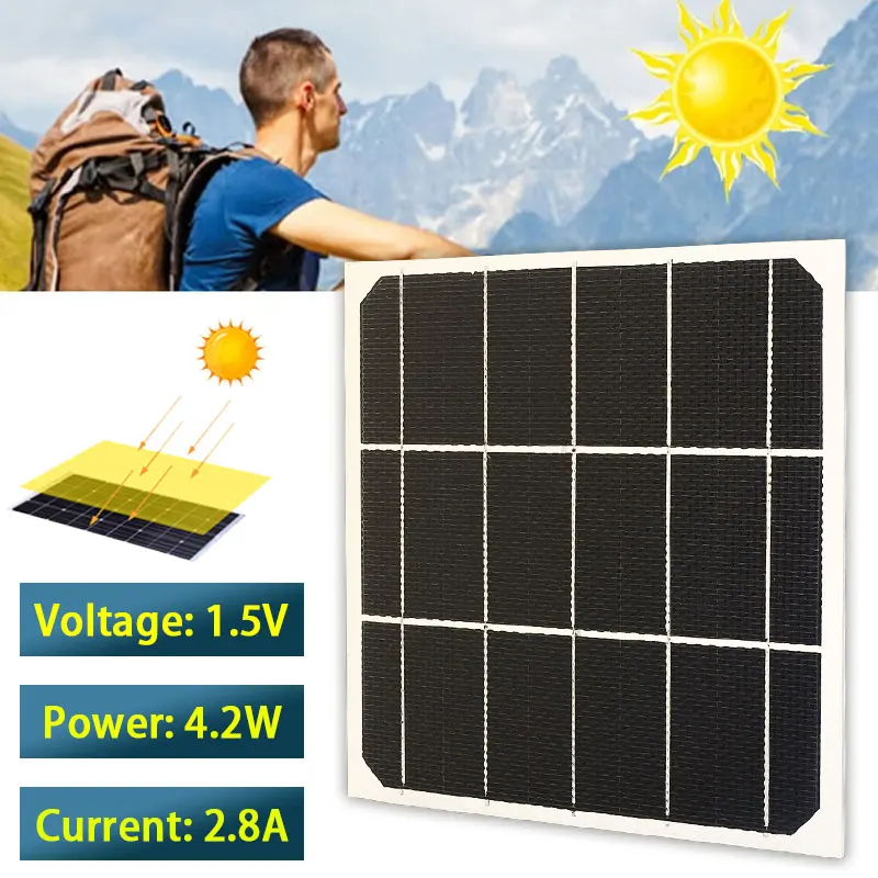 4,2 Вт многоразовые солнечные батареи для мини-модуля для солнечной панели домашнее улучшение солнечного зарядного оборудования питание