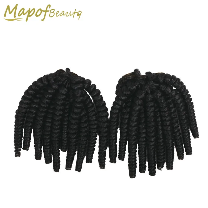 

2pcs/Set Strands Jumpy Wand Curly Jamaican Bounce Crochet Braids Black Brown Hair Extension Synthetic Braiding Ombre MapofBeauty