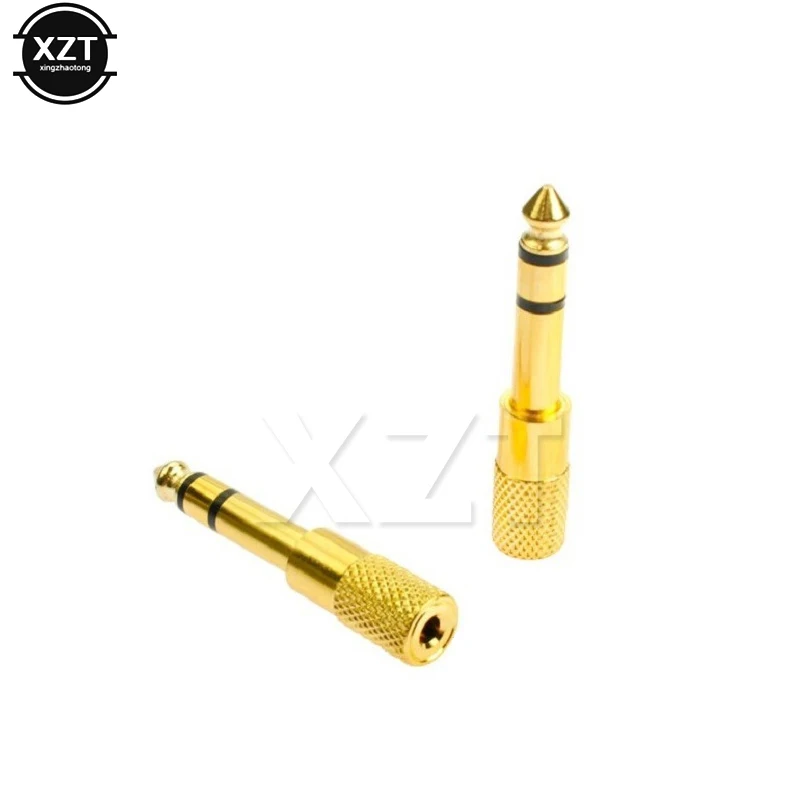 

10 pcs Jack 6.35 mm Male Plug to 3.5 mm Female Connector Adapter Headphone Microphone AUX 6.3 6.5 Plug Converter
