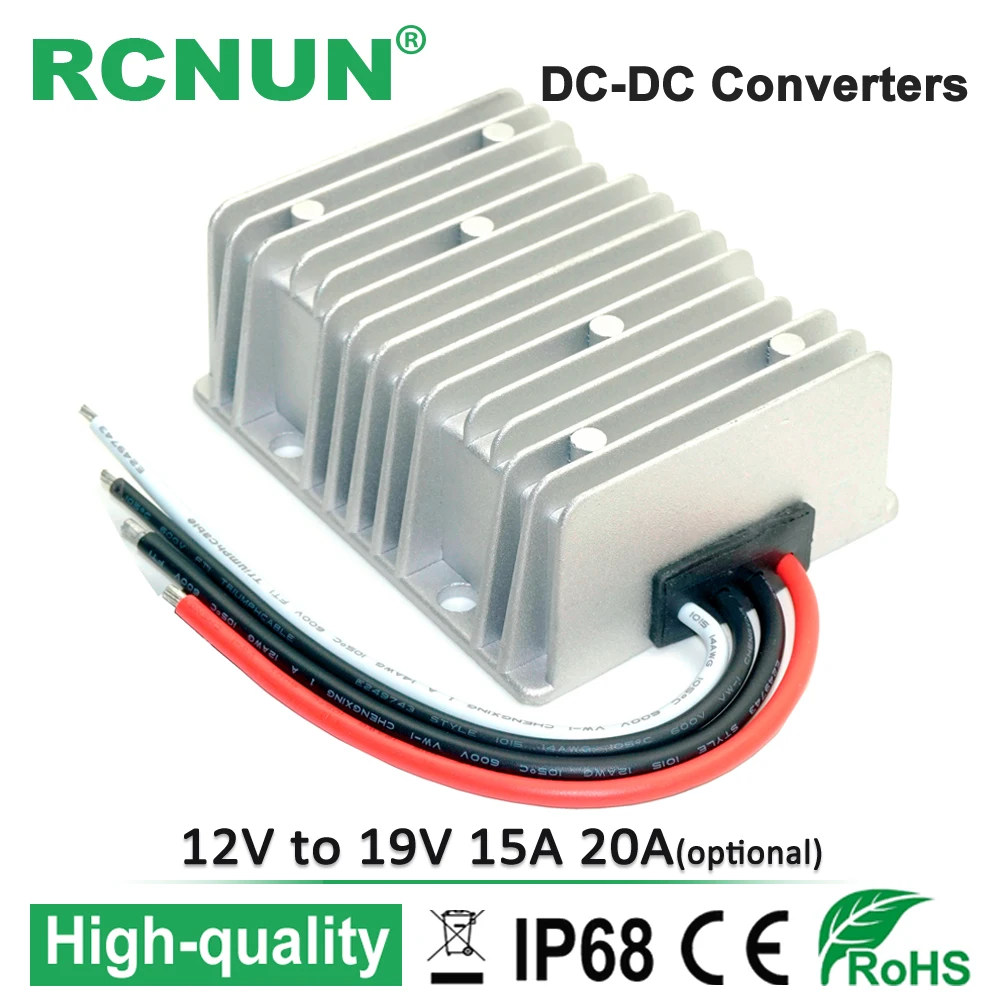 

RCNUN 12V to 19V 20A 380W Voltage Booster DC Converter Step Up Regulator 12 Volt TO 19 Volt 15Amp Car Power Supply CE RoHS