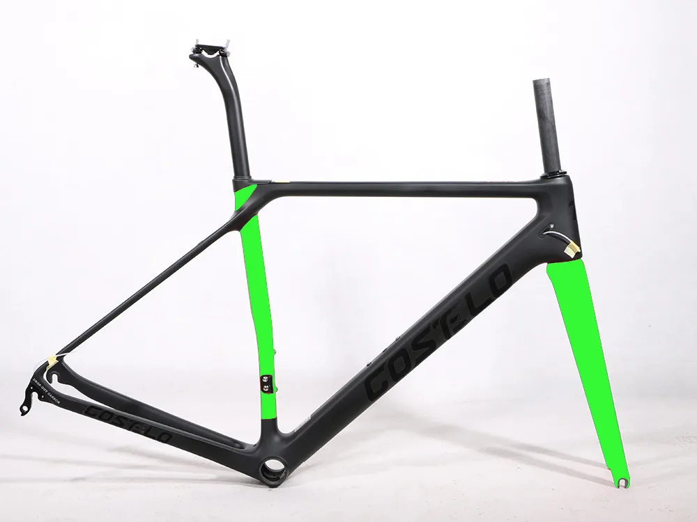 Cheap COSTELO carbon road bike frame,fork headset clamp, seatpost Carbon Road bicycle Frame 880g SLX  free shipping 4
