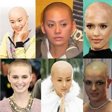Party Cosplay Reusable Funny Fake latex Skin head Bald Head Skinhead Wig Cap Mens Ladies Unisex Fancy Dress Party free shipping