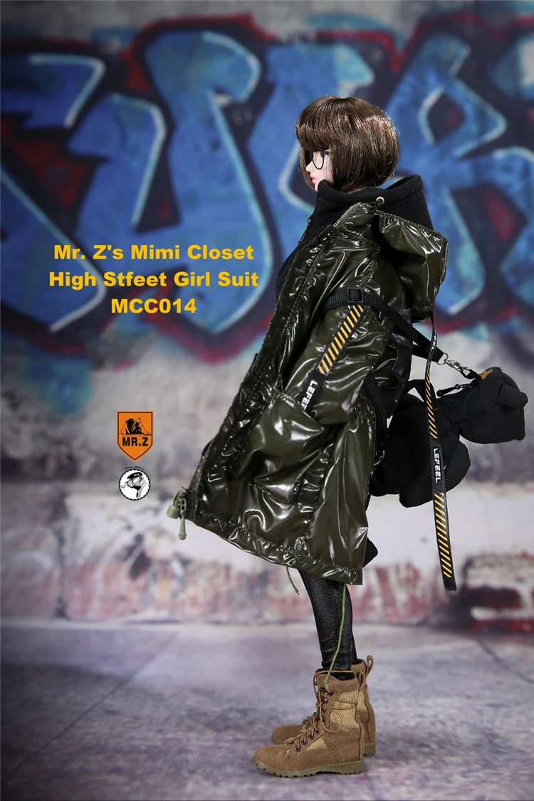 DIY Mr. Z MCC014 1/6 Мода Досуг Женский рисунок комплект одежды мини гардероб High Street девушка хип хоп костюмы модель для 12 ''рисунок