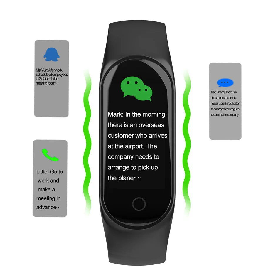  COLMI M4S Smart Bracelet Color-screen IP67 Fitness Tracker blood pressure Heart Rate Monitor Smart  - 32913604762