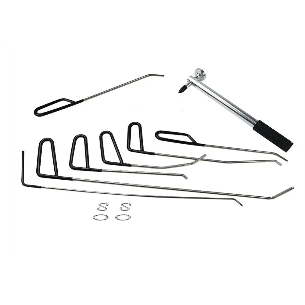 

WHDZ PDR Rods Hook Tools Paintless Dent Repair Car Dent Removal PDR Tool Kit Hail Hammer
