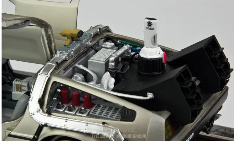 1:18 Масштаб Назад в будущее 3 delorean DMC-12 scifi модель автомобиля рождественский подарок